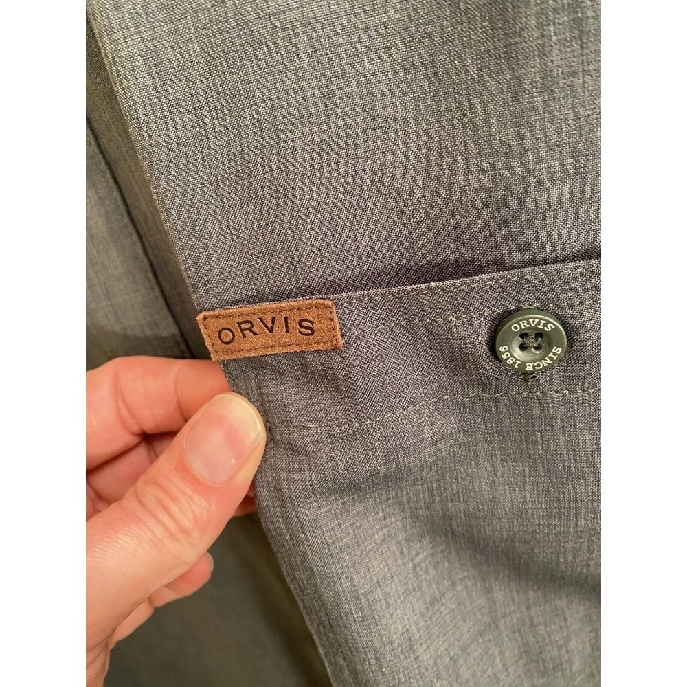 Orvis Outdoor Shirt Green Adult Xxl Lightweight Fishing Hiking Short Sleeve - Picture 5 of 7